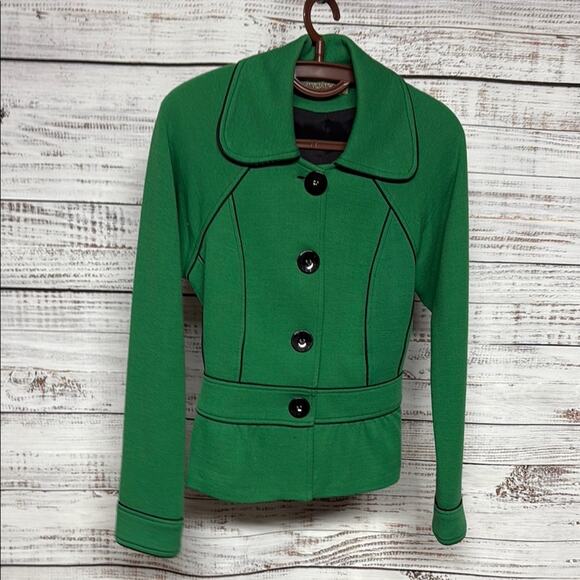 Canvasbacks Green Wool Women's Jacket Size 6 - Picture 1 of 7